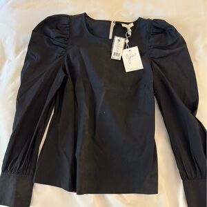 Joie Black Puff Sleeve Top